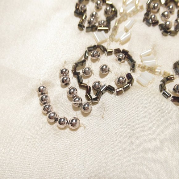 Anthropologie Let Me Be Beaded Lace Trim Silky Cami Ivory - Small - Picture 12 of 15